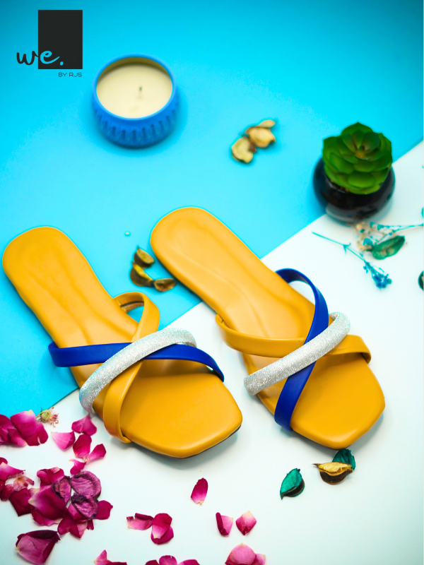 Vibrant Multi-Strap Flat - Yellow